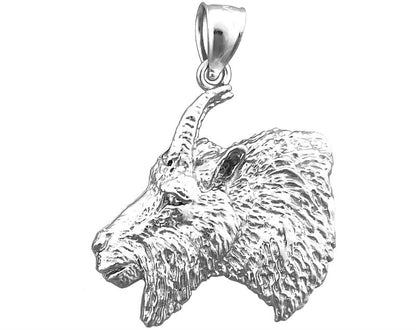 14K Gold Billy Goat Head Pendant