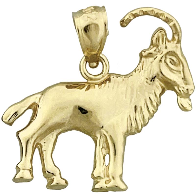 14K Gold Billy Goat Pendant