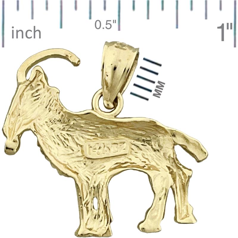 14K Gold Billy Goat Pendant