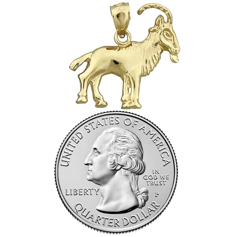 14K Gold Billy Goat Pendant