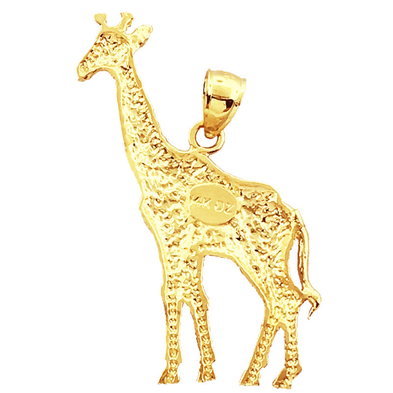 14K Gold 35MM Giraffe Pendant