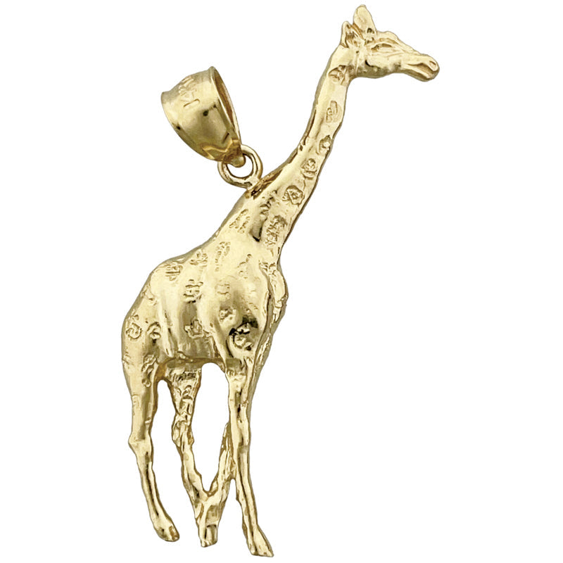 14K Gold 36MM Giraffe Pendant