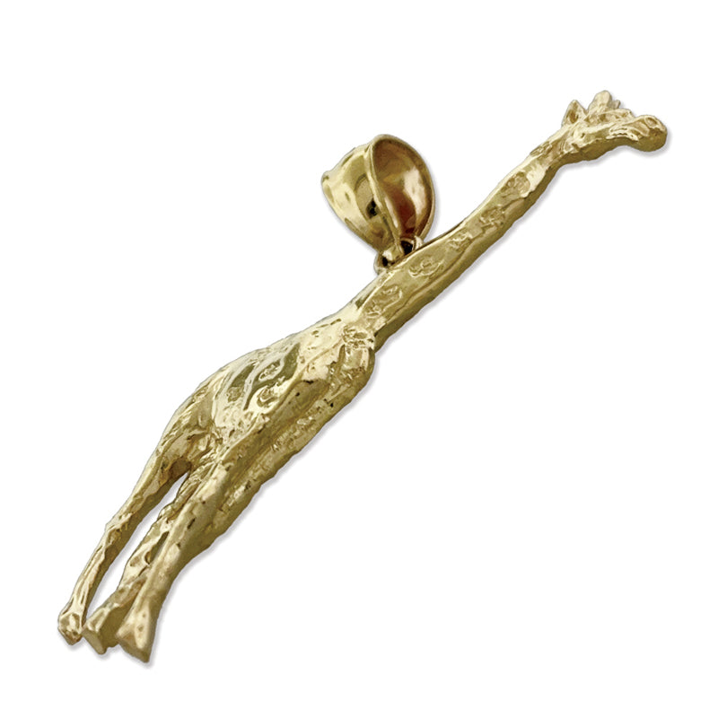 14K Gold 36MM Giraffe Pendant