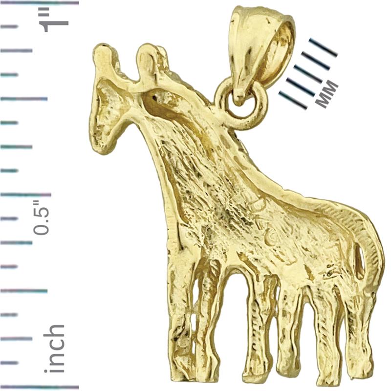 14K Gold Two Giraffes Pendant