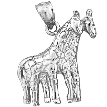 14K Gold Two Giraffes Pendant