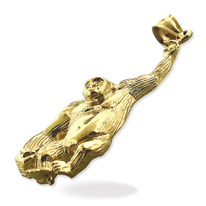 14K Gold Ape Pendant