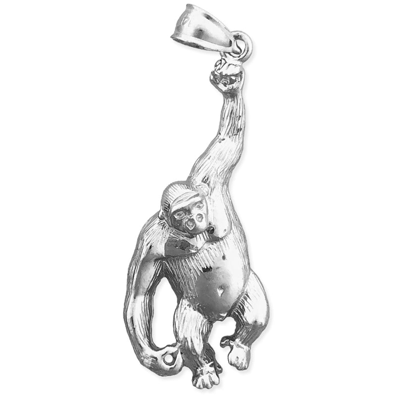 14K Gold Ape Pendant