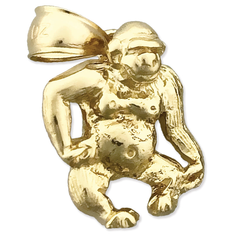14K Gold Gorilla Charm