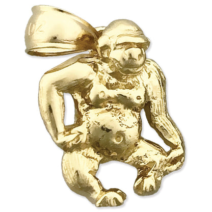 14K Gold Gorilla Charm
