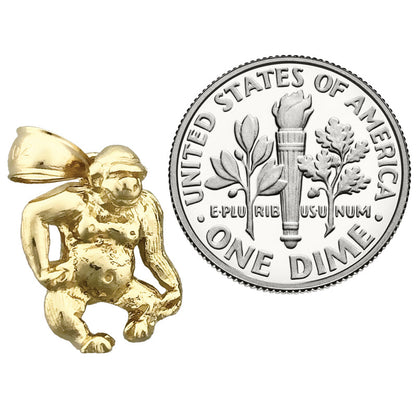 14K Gold Gorilla Charm