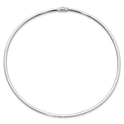 14K Two Tone 3mm Reversible Omega Necklace