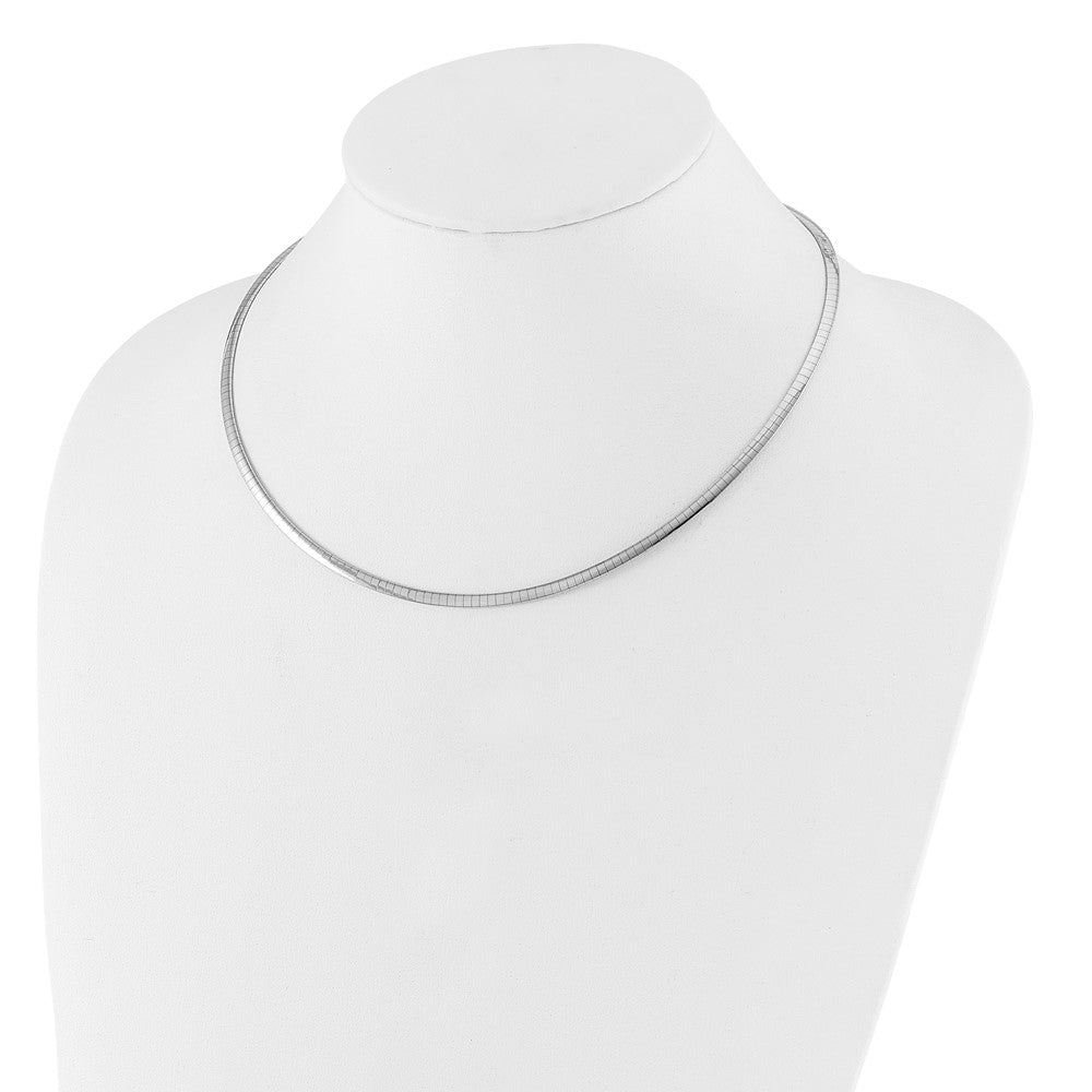 14K Two Tone 3mm Reversible Omega Necklace