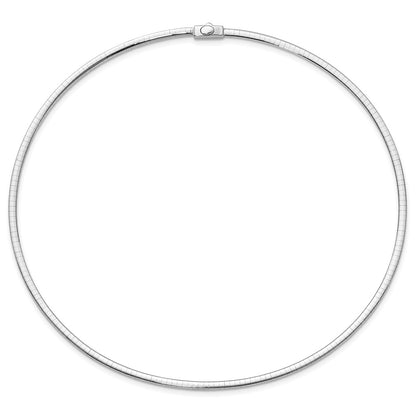 14K Two Tone 3mm Reversible Omega Necklace
