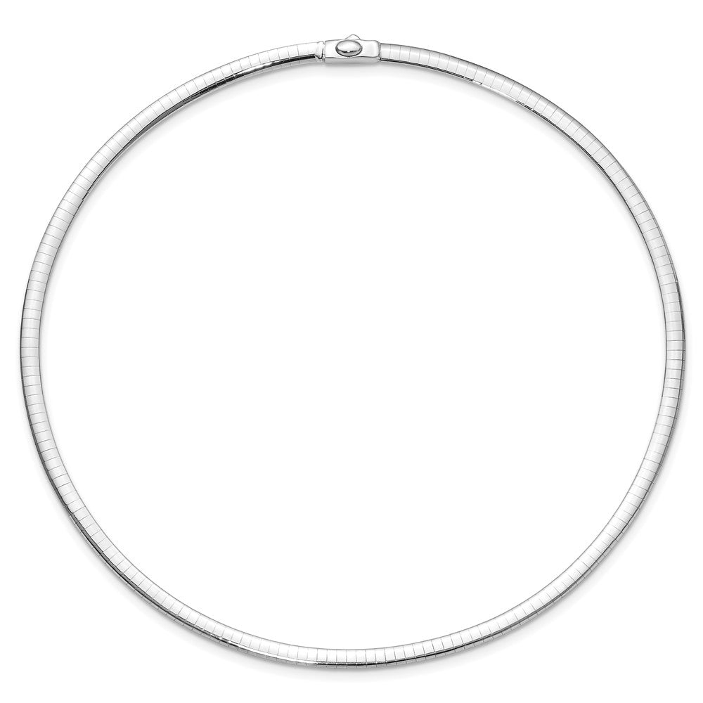 14K Two Tone 4mm Reversible Omega Necklace