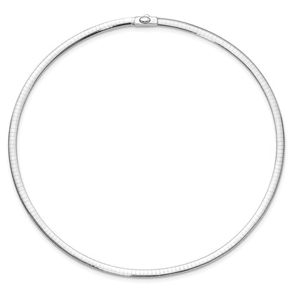 14K Two Tone 4mm Reversible Omega Necklace