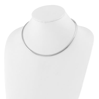 14K Two Tone 4mm Reversible Omega Necklace