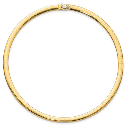 14K Two Tone 6mm Reversible Omega Necklace