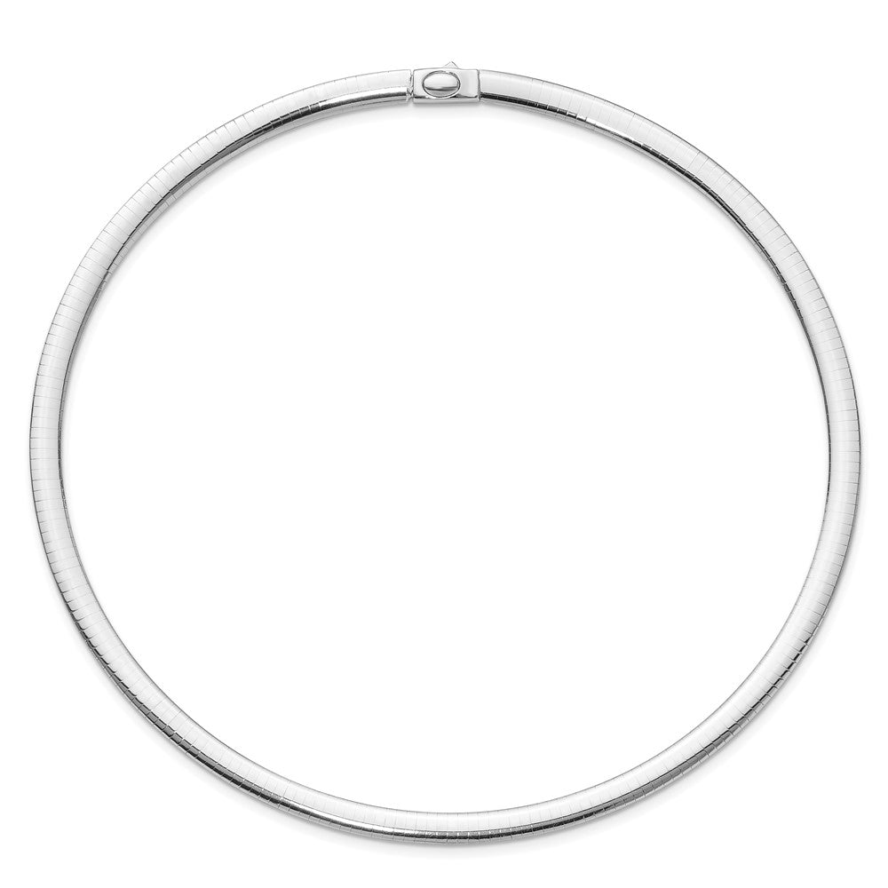 14K Two Tone 6mm Reversible Omega Necklace