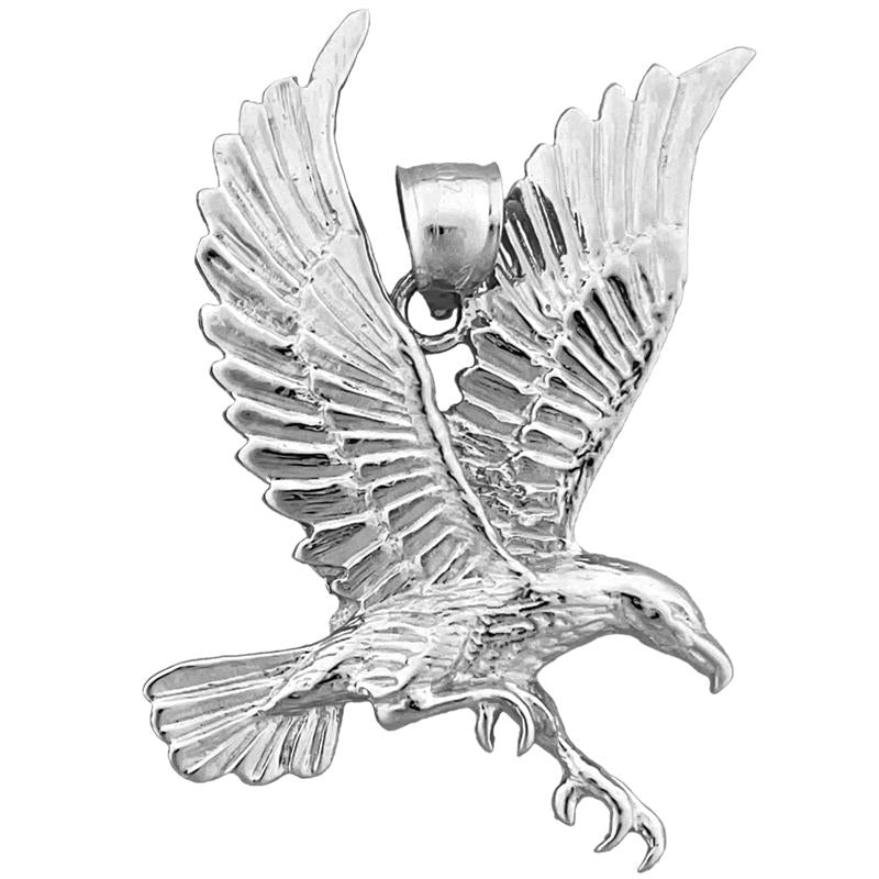 14K Gold Flying Eagle Pendant