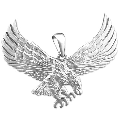 14K Gold Pouncing Eagle Pendant