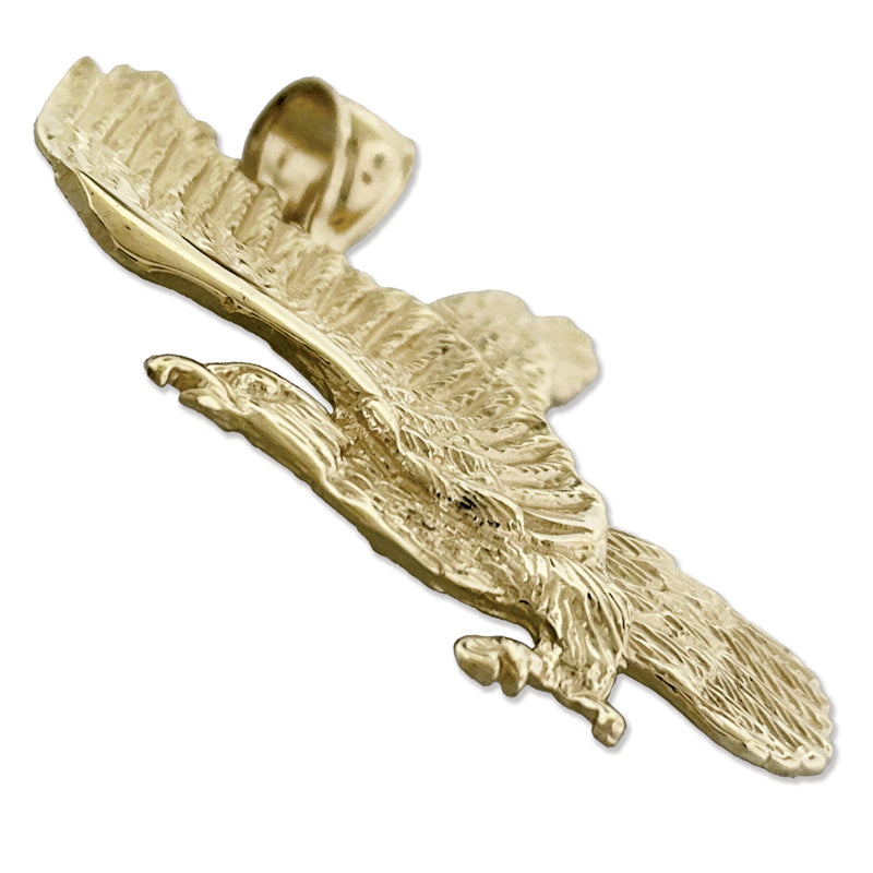14K Gold 38MM Flying Eagle Pendant