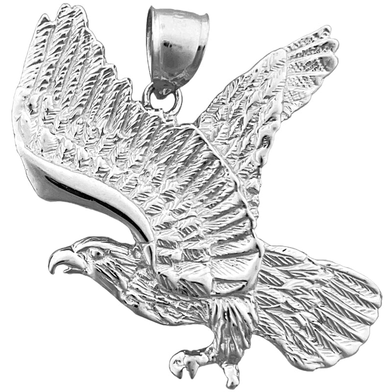 14K Gold 38MM Flying Eagle Pendant