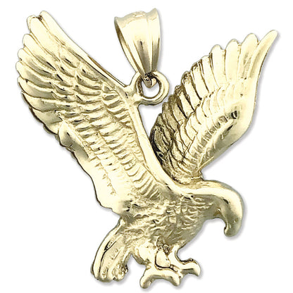 14K Gold 25MM Golden Eagle Pendant