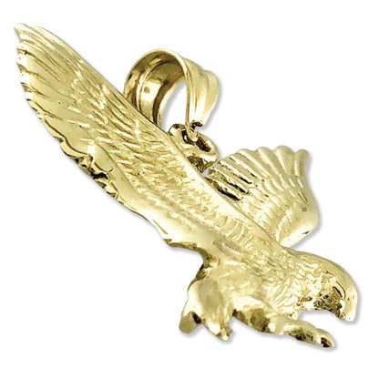 14K Gold 25MM Golden Eagle Pendant