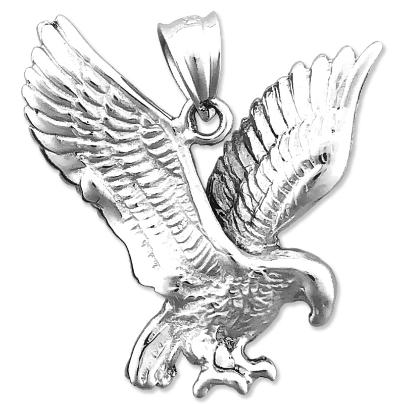 14K Gold 25MM Golden Eagle Pendant