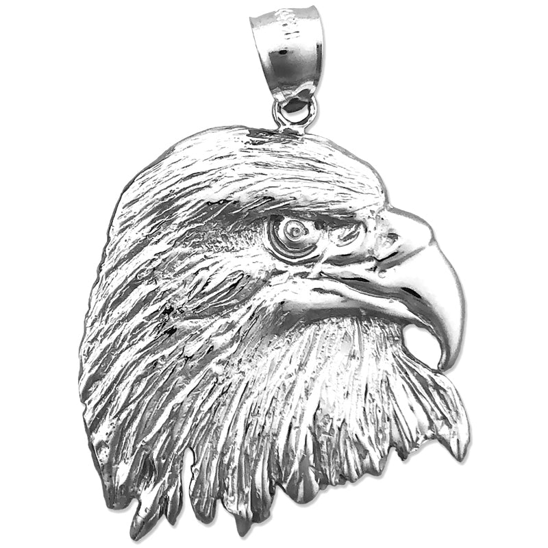 14K Gold Bald Eagle Head Pendant