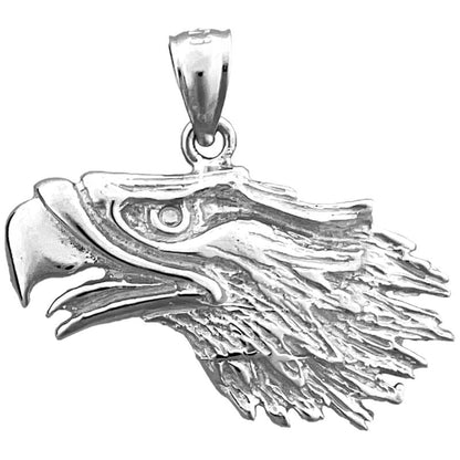 14K Gold Golden Eagle Head Pendant
