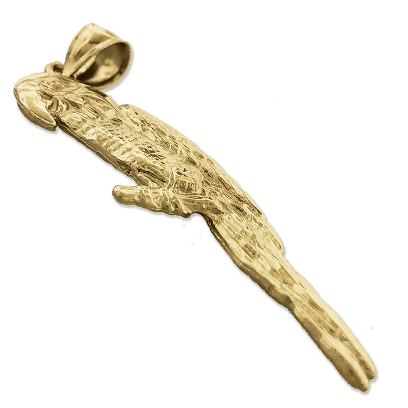 14K Gold Macaw Pendant