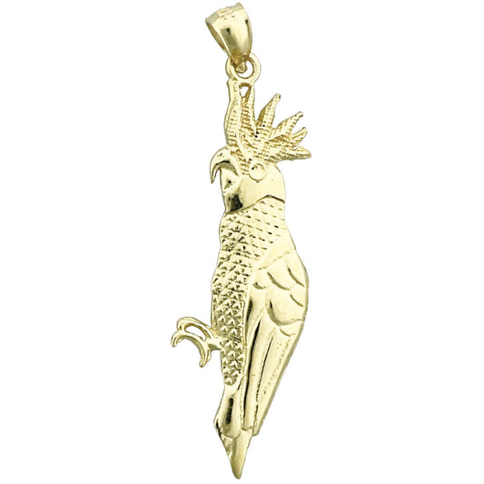 14K Gold Cockatoo Pendant