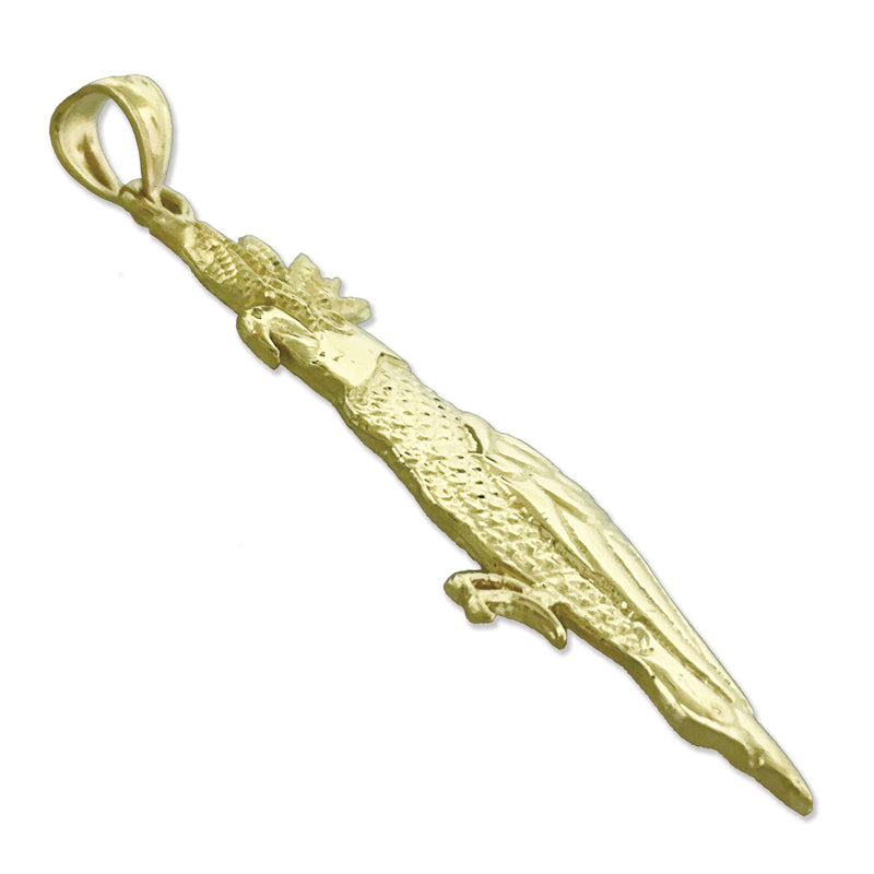 14K Gold Cockatoo Pendant