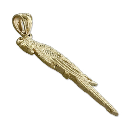 14K Gold Parrot Pendant