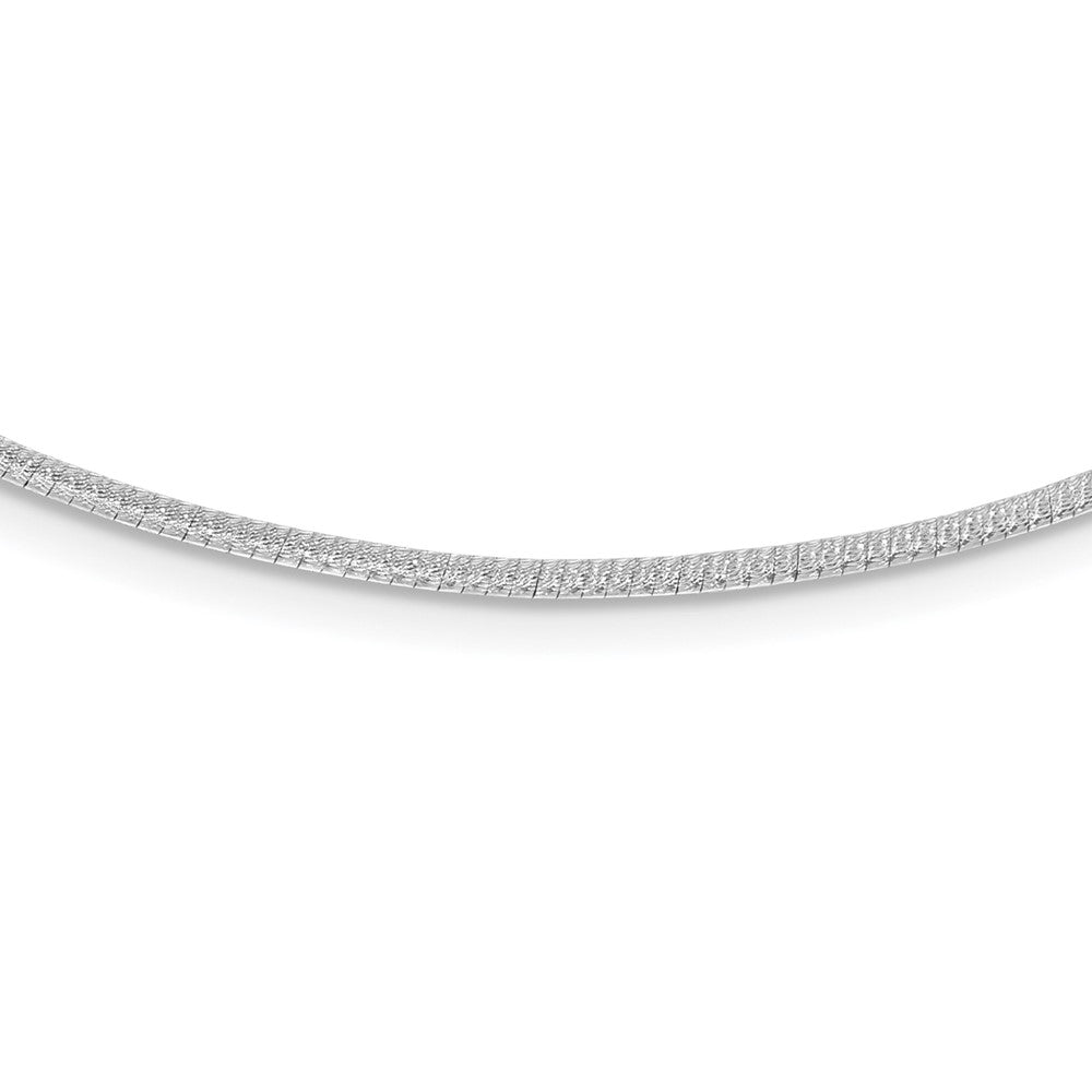 14K Two Tone D/C Reversible 2mm Adjustable Omega Necklace