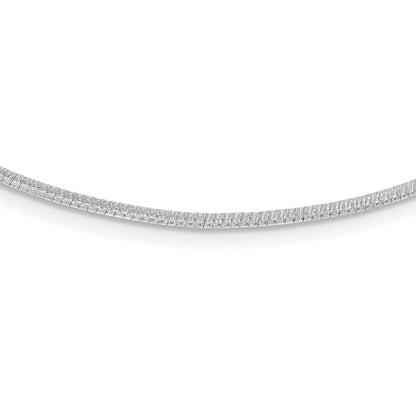 14K Two Tone D/C Reversible 2mm Adjustable Omega Necklace