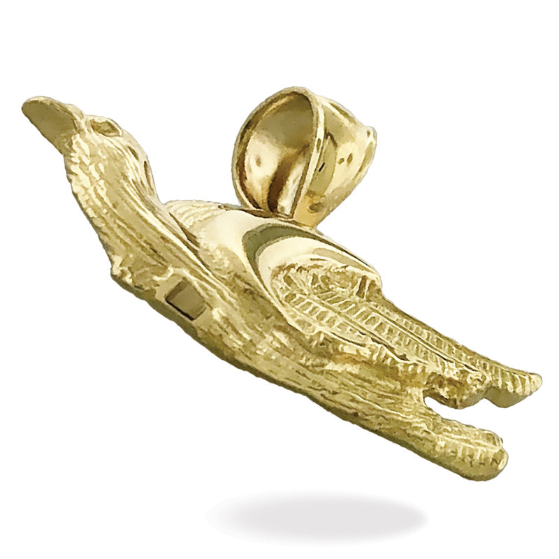 14K Gold Pigeon Pendant