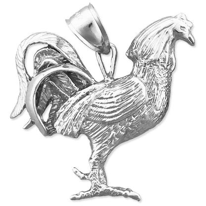 14K Gold Rooster Pendant