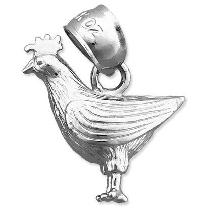 14K Gold Hen Charm