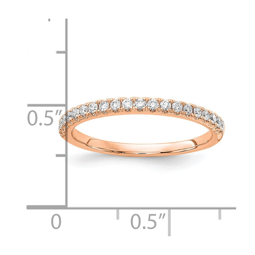 14K Rose Gold 1/4 carat Lab Grown Diamond VS/SI+ G+ Complete Wedding Band Ring