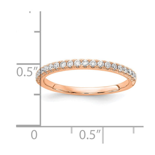 14K Rose Gold 1/4 carat Lab Grown Diamond VS/SI+ G+ Complete Wedding Band Ring