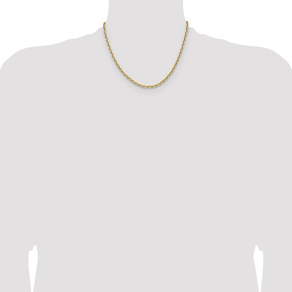 14K Yellow Gold 3.90mm D/C French Link 18 Inch Chain