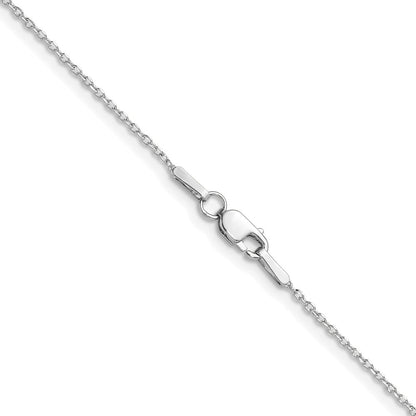 14K White Gold 1.0mm D/C Forzantine Cable 30 Inch Chain