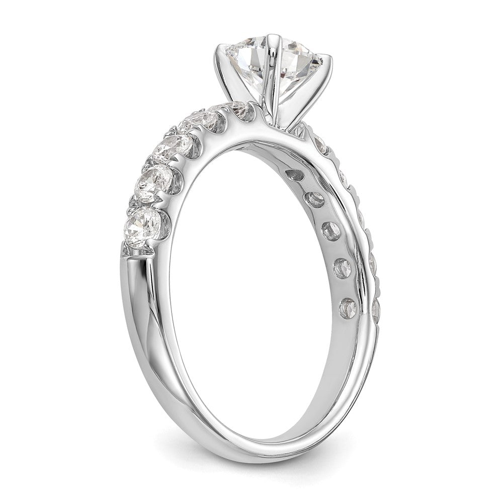 True Origin 14K White Gold 3/4 carat Lab Grown Diamond VS+ F+ Semi-Mount Peg Set Engagement Ring