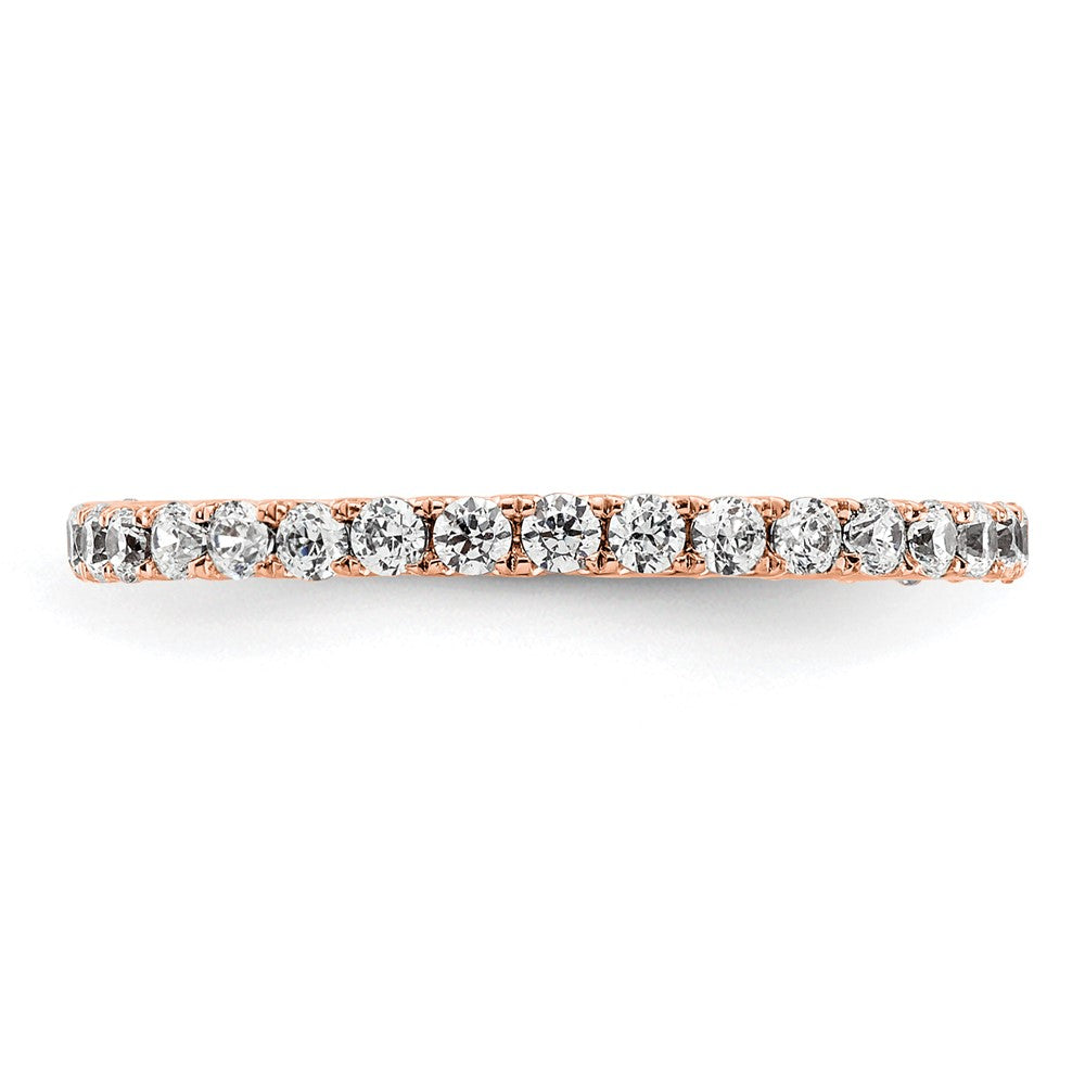 True Origin 14K Rose Gold 1/2 carat Lab Grown Diamond VS+ F+ Size 5 Complete Eternity Wedding Band Ring