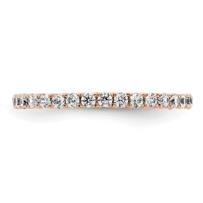 True Origin 14K Rose Gold 1/2 carat Lab Grown Diamond VS+ F+ Size 5 Complete Eternity Wedding Band Ring