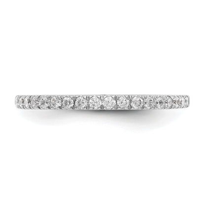 True Origin 14K White Gold 3/8 carat Lab Grown Diamond VS+ F+ Complete Wedding Band Ring