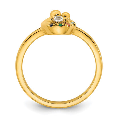 14k White Gold Round Brown Diamond Teardrop Pendant 1/6 Cttw