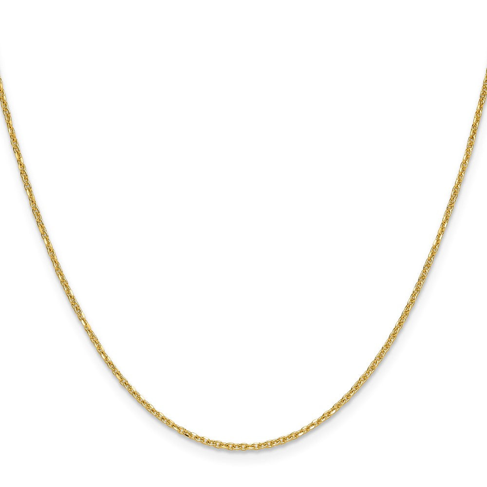 14K Yellow Gold 1.4mm D/C Forzantine Cable 30 Inch Chain